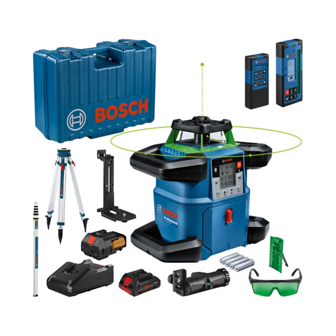 Bosch Rotationslaser GRL 650 CHVG mit Messstab GR 500 Professional