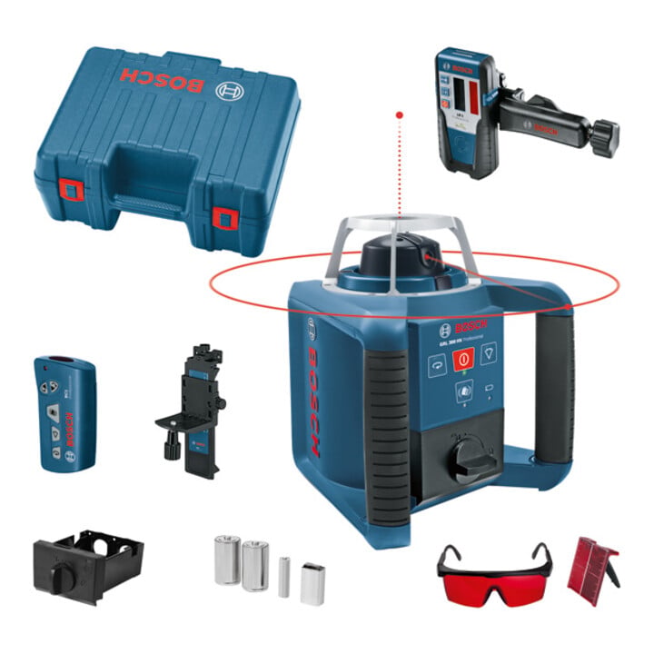 Bosch roterende laser GRL 300 HV met RC 1 WM 4 en LR 1