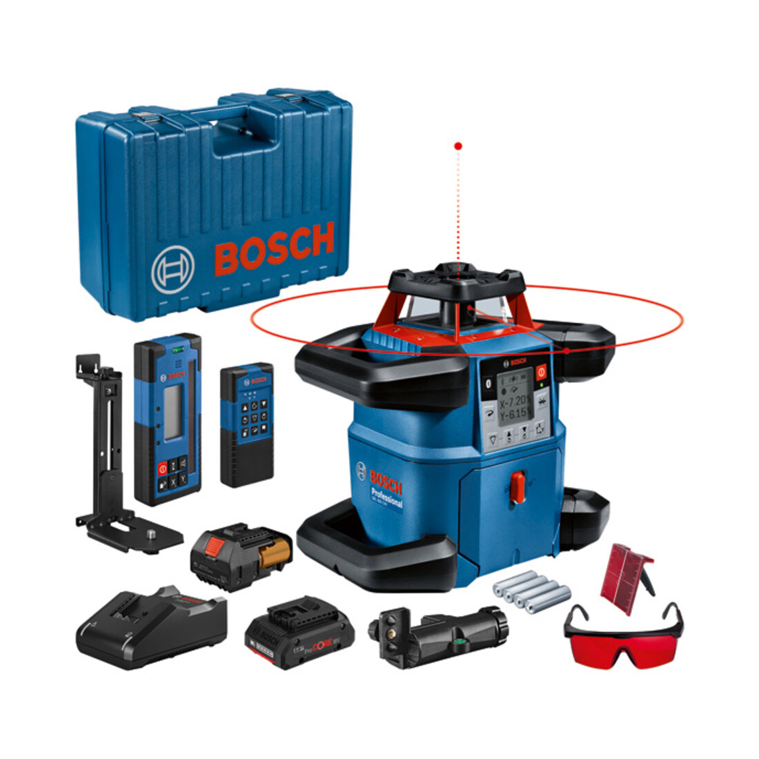 Bosch roterende laser GRL 600 CHV, met batterij en snellader