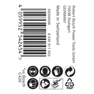 Bosch Rotolo di carta abrasiva EXPERT C470
