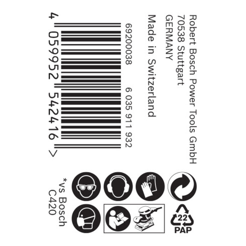 Bosch Rotolo di carta abrasiva EXPERT C470, 93mm 5m G 60