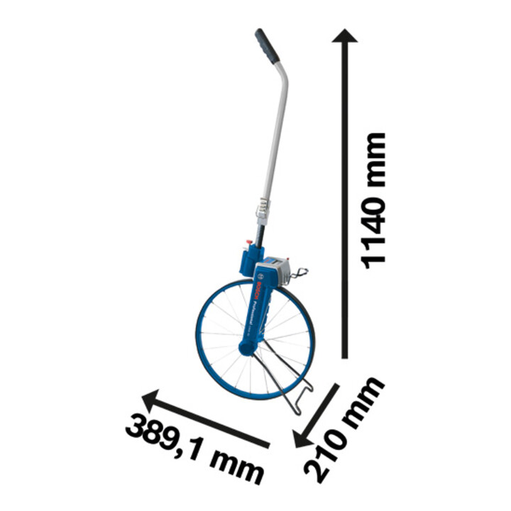 Bosch Roue de mesure GWM 40 robuste avec compteur 6 chiffres