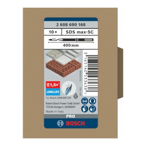 Bosch RTec Speed ciseau à bois pointu, avec accessoire SDS-max, 400 mm