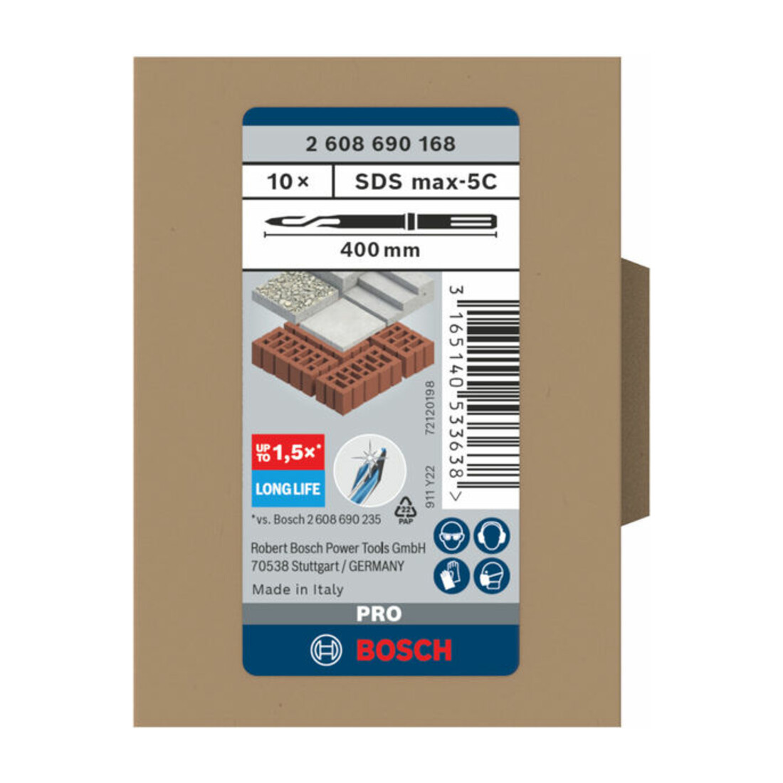 Bosch RTec Speed ciseau à bois pointu, avec accessoire SDS-max, 400 mm