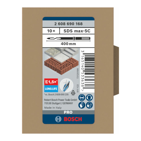 Bosch RTec Speed spitbeitel, met SDS-max hulpstuk, 400 mm
