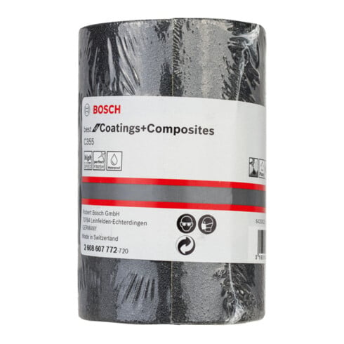 Bosch Rullo abrasivo in carta C355 impermeabile, 5m