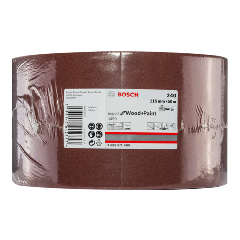 Bosch Rullo abrasivo J450 Expert for Wood and Paint, 115mmx50m 240