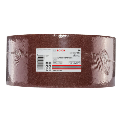 Bosch Rullo abrasivo J450 Expert for Wood and Paint, 115mmx50m 80