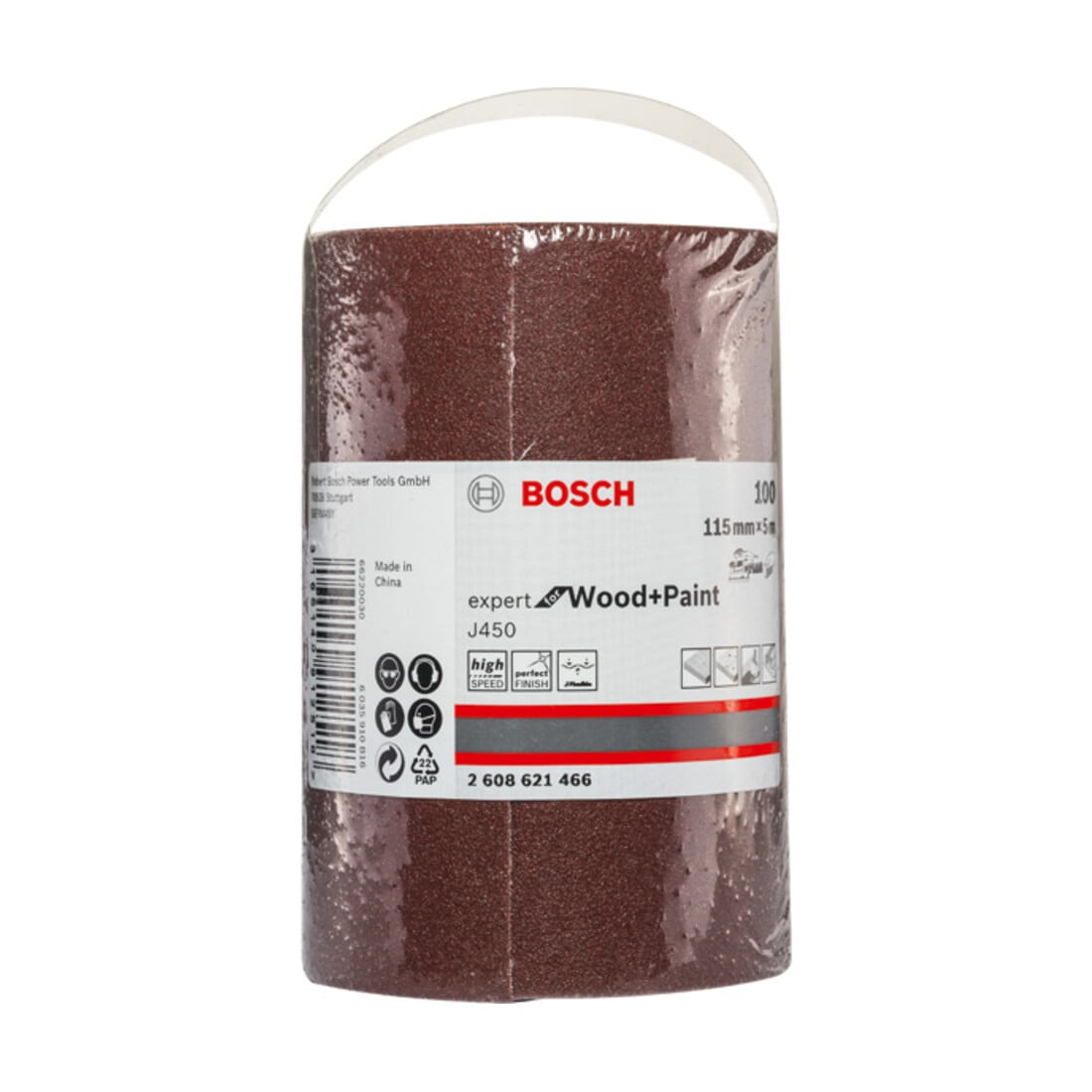 Bosch Rullo abrasivo J450 Expert for Wood and Paint, 115mmx5m 120