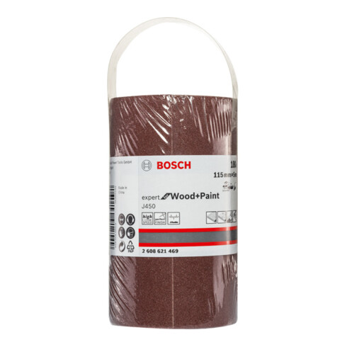 Bosch Rullo abrasivo J450 Expert for Wood and Paint, 115mmx5m 180