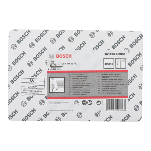 Bosch Rundkopf-Streifennagel SN21RK 65RHG 2,8 mm 65 mm feuerverzinkt gerillt