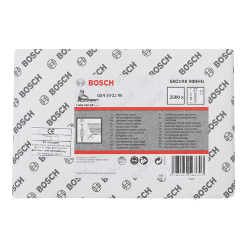 Bosch Rundkopf-Streifennagel SN21RK 90RHG 3,1 mm 90 mm feuerverzinkt gerillt
