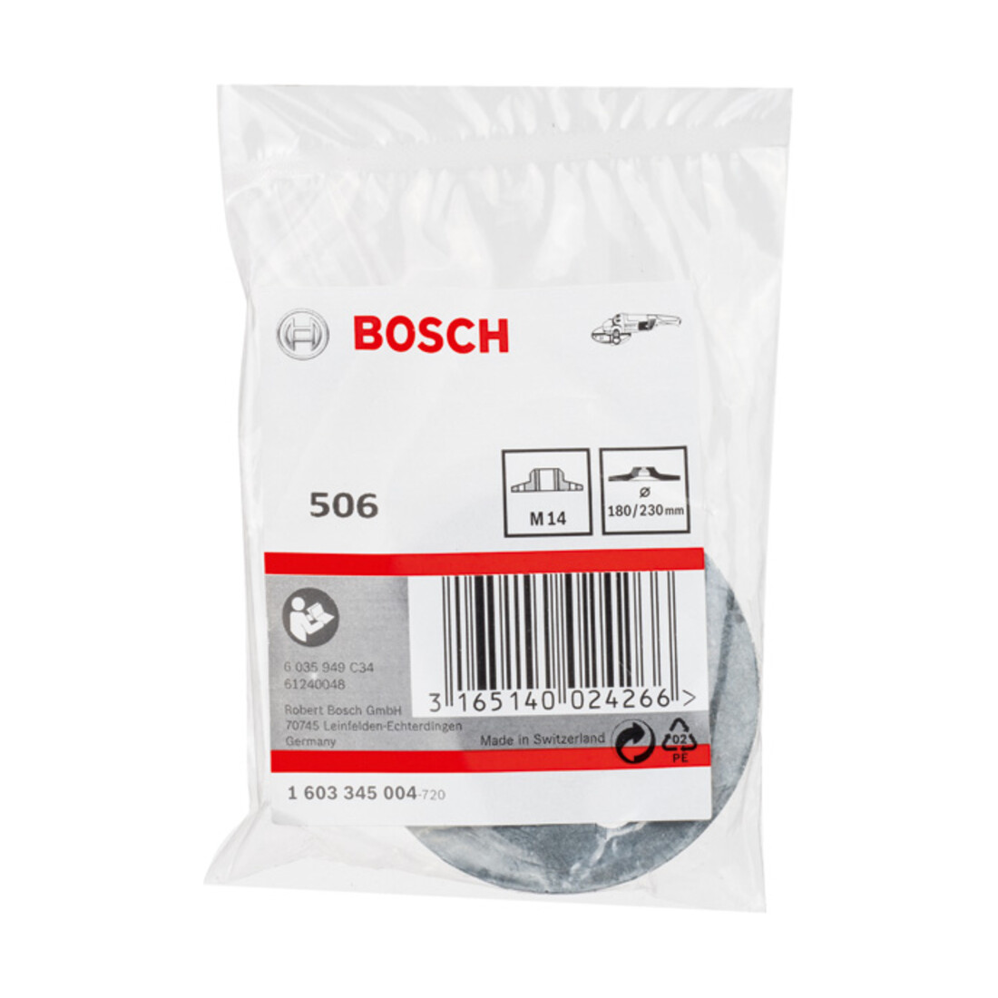 Bosch Rundmutter mit Flanschgewinde M 14 Durchmesser: 180/230 mm