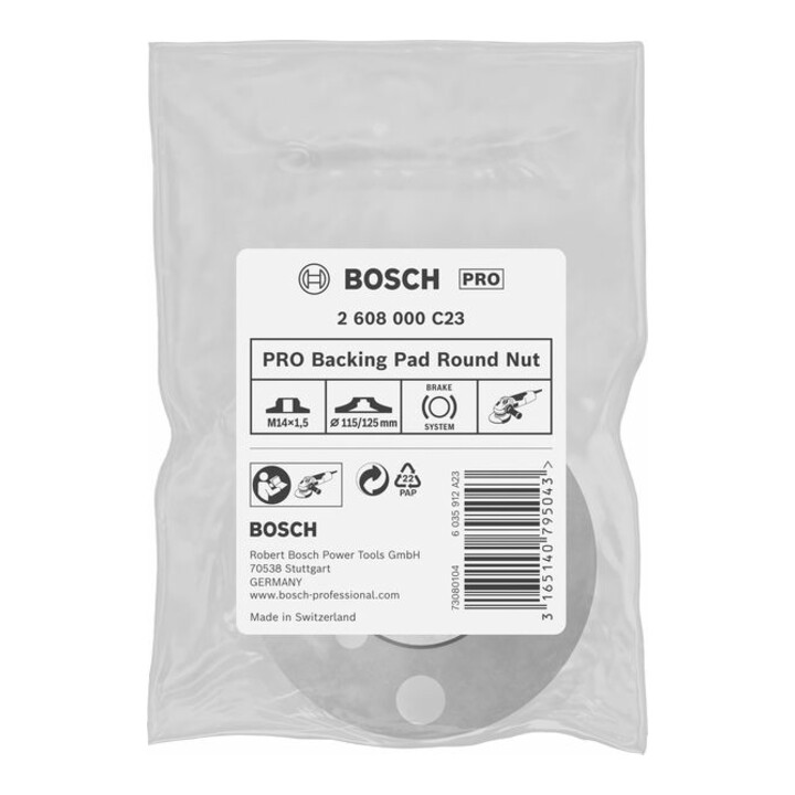 Bosch Rundmutter mit M 14 x 1,5 Feingewinde Durchmesser: 115/125 mm