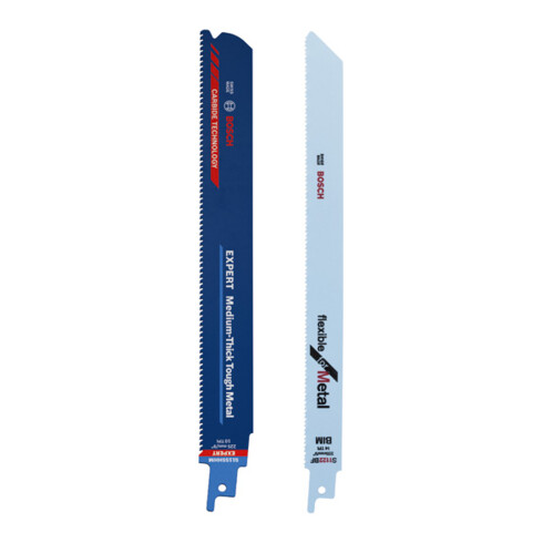 Bosch S 1122 BF + 1 Expert 'Medium-Thick Tough Metal' S 1155 HHM Säbelsägeblatt-Set, 25-teilig