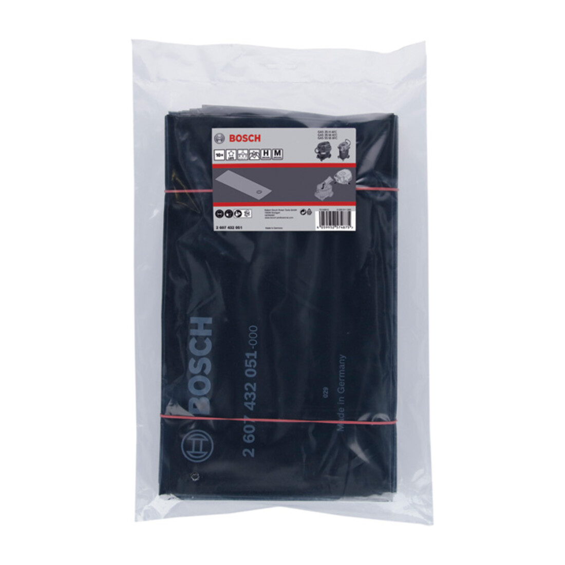 Bosch Sacchetto di smaltimento in PE, 10 pz., per GAS 35 H AFC, GAS 35 M AFC, GAS 55 M AFC