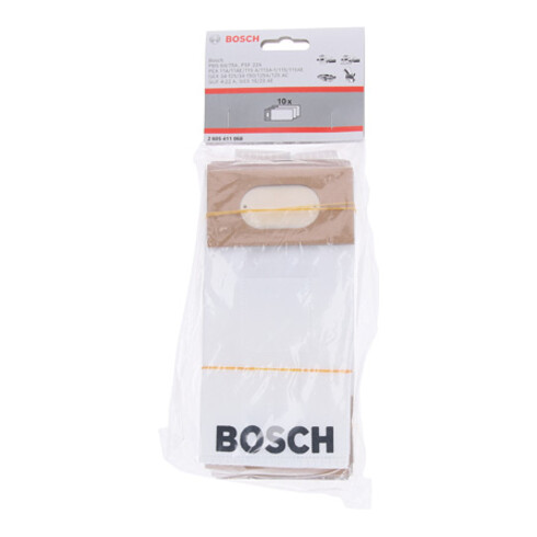 Bosch Sacs à poussière pour ponceuses à bande, excentriques, vibrantes, fraiseuse universelle