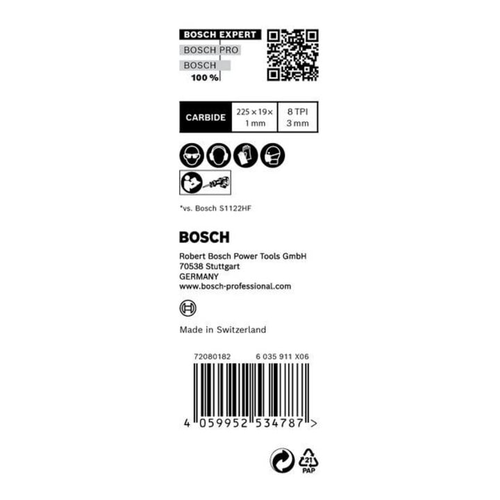 Bosch Säbelsägeblatt EXPERT S 1122 CHM VE à 10 Stück Hard Nail Pallets