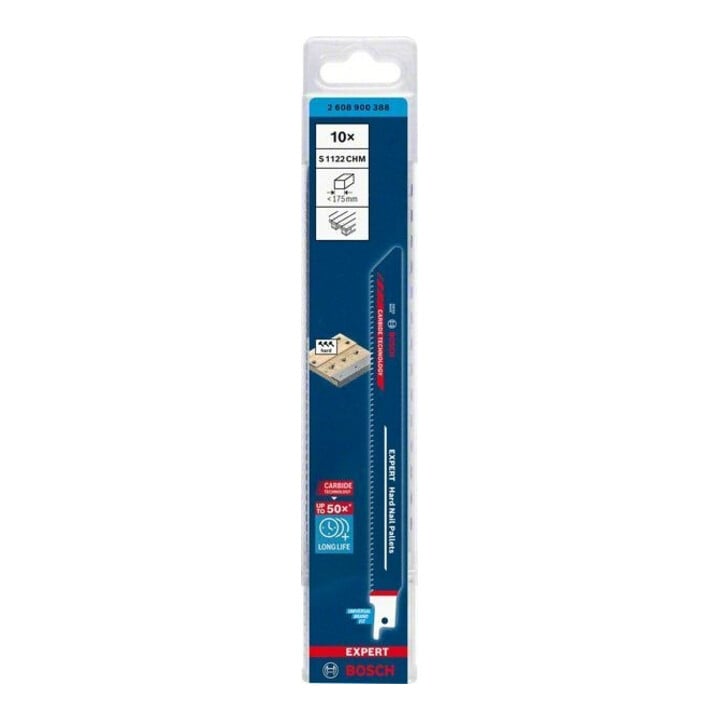 Bosch Säbelsägeblatt EXPERT S 1122 CHM VE à 10 Stück Hard Nail Pallets