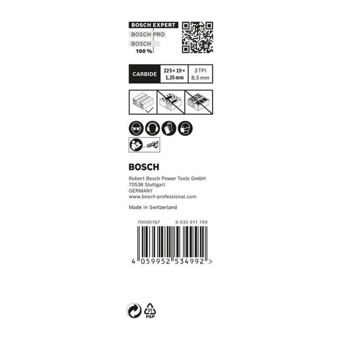 Bosch Säbelsägeblatt EXPERT S 1141 HM VE à 10 Stück Aerated Concrete