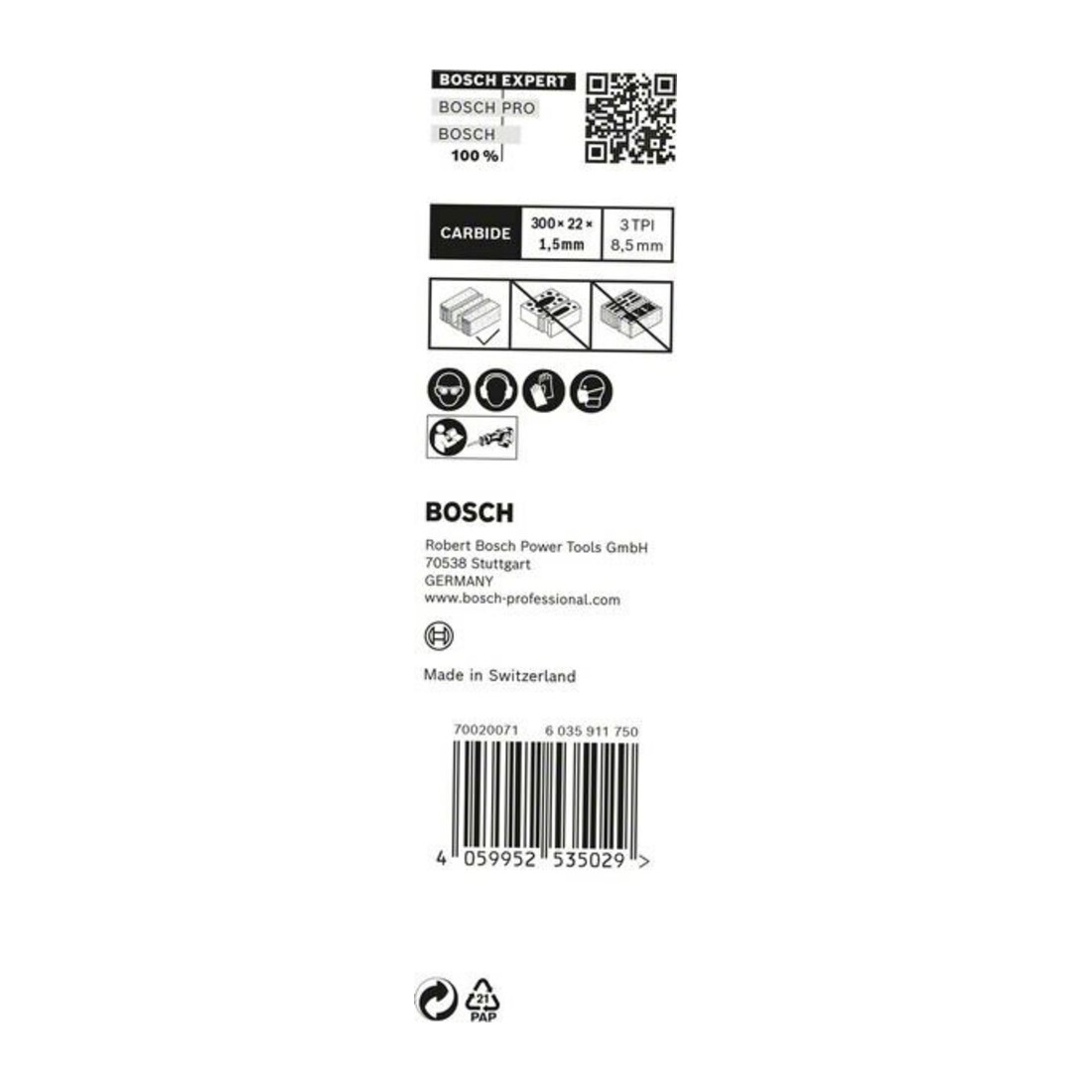 Bosch Säbelsägeblatt EXPERT S 1241 HM VE à 10 Stück Aerated Concrete