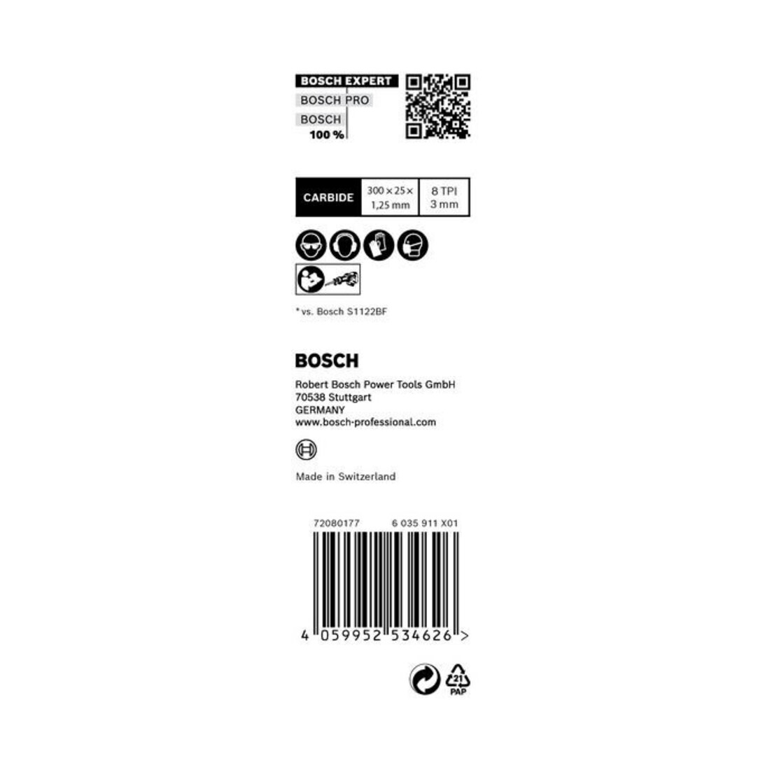 Bosch Säbelsägeblatt EXPERT S 1255 CHC VE à 10 Stück Thick Tough Metal