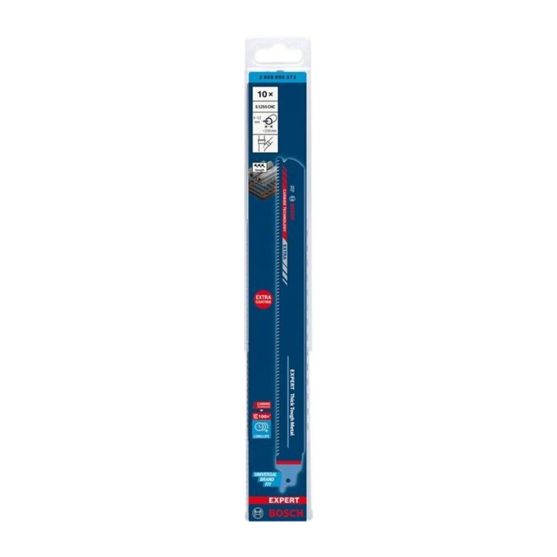 Bosch Säbelsägeblatt EXPERT S 1255 CHC VE à 10 Stück Thick Tough Metal