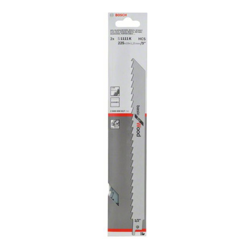 Bosch Säbelsägeblatt S 1111 K, Basic for Wood