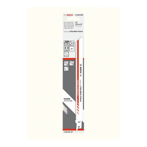 Bosch Säbelsägeblatt S 1122 CHM Endurance for HardNail Pallets