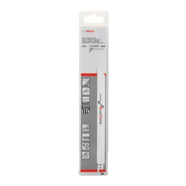 Bosch Säbelsägeblatt S 1122 VF, Flexible for Wood and Metal