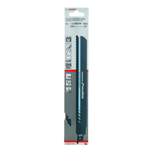 Bosch Säbelsägeblatt S 1136 CHF, Endurance for Heavy Metal