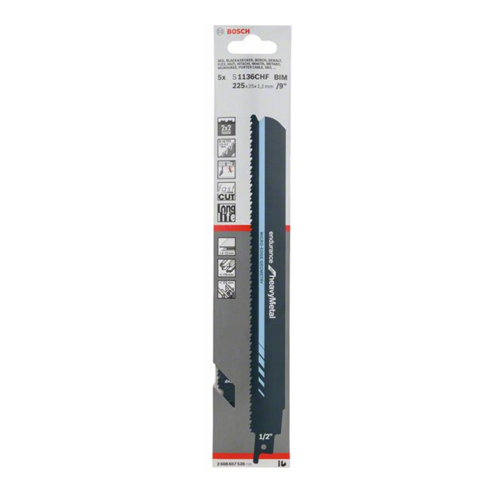 Bosch Säbelsägeblatt S 1136 CHF, Endurance for Heavy Metal