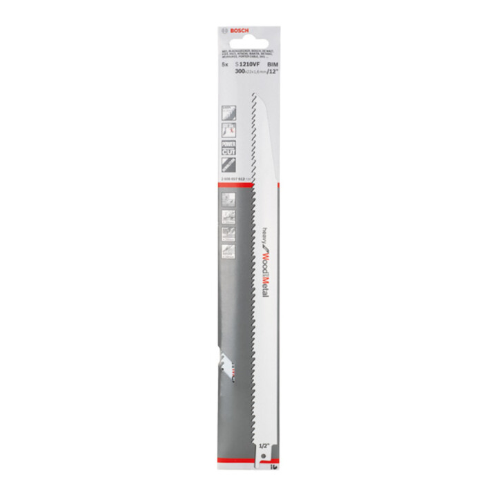 Bosch Säbelsägeblatt S 1210 VF, Heavy for Wood and Metal