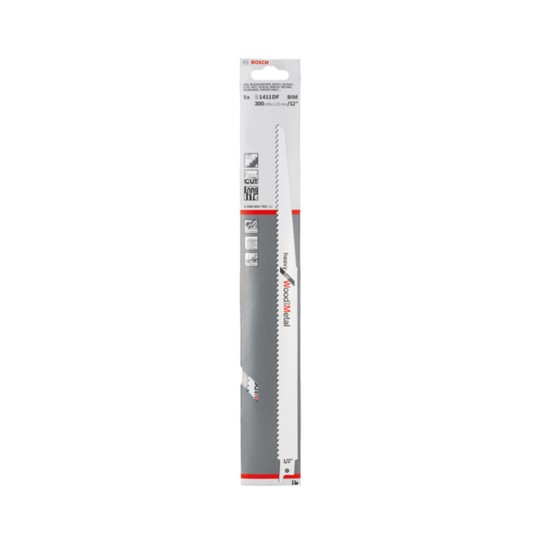 Bosch Säbelsägeblatt S 1411 DF, Heavy for Wood and Metall