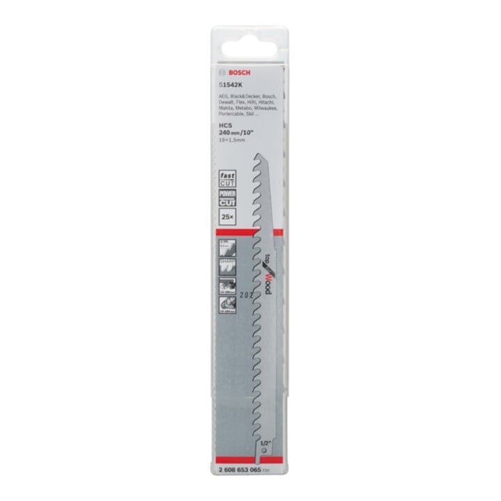 Bosch Säbelsägeblatt S 1542 K, Top for Wood