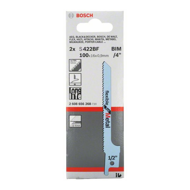 Bosch Säbelsägeblatt S 422 BF, Flexible for Metal