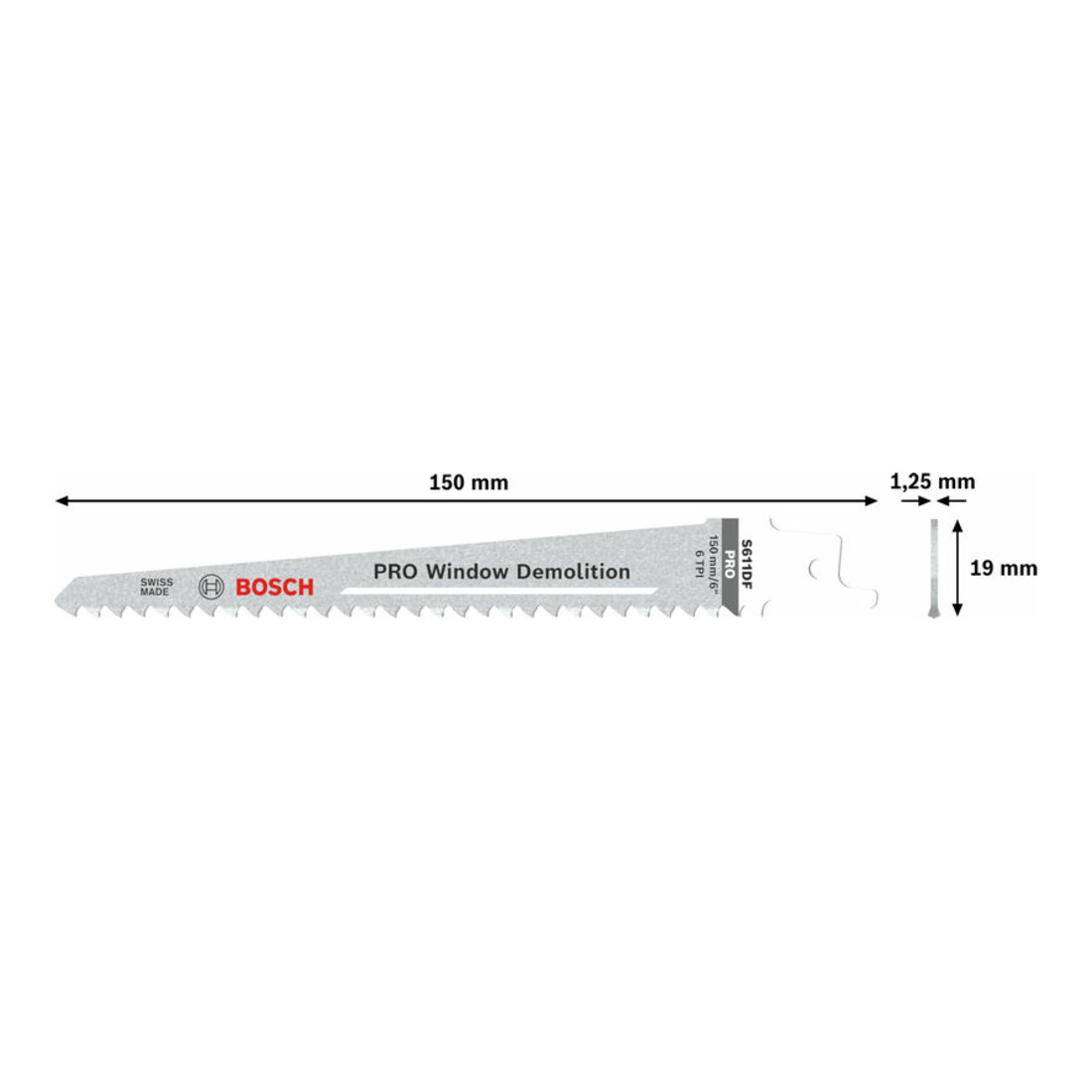 Bosch Säbelsägeblatt S 611 DF, Heavy for Wood and Metal