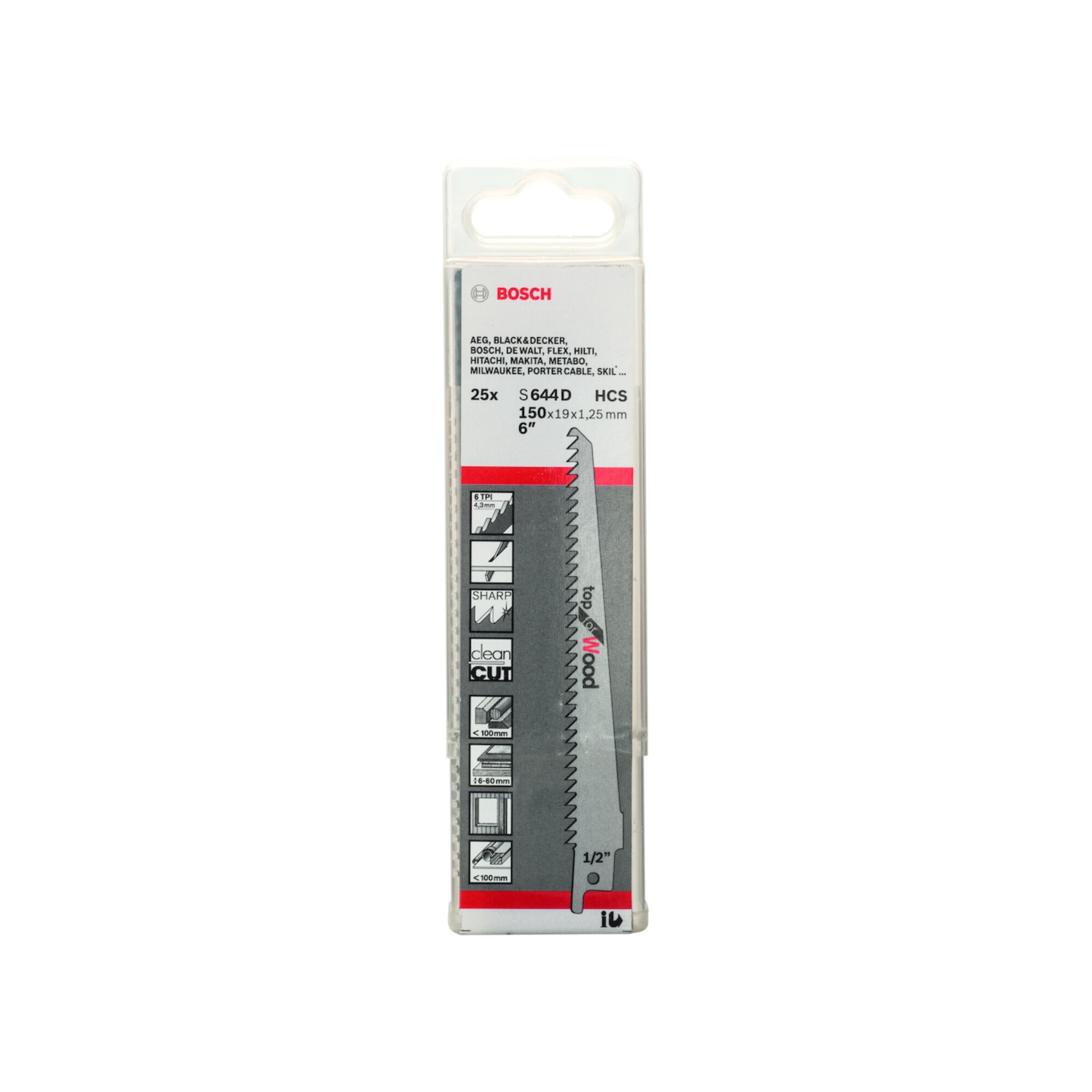 BOSCH Säbelsägeblatt S 644 D VE à 25 Stück Top for Wood