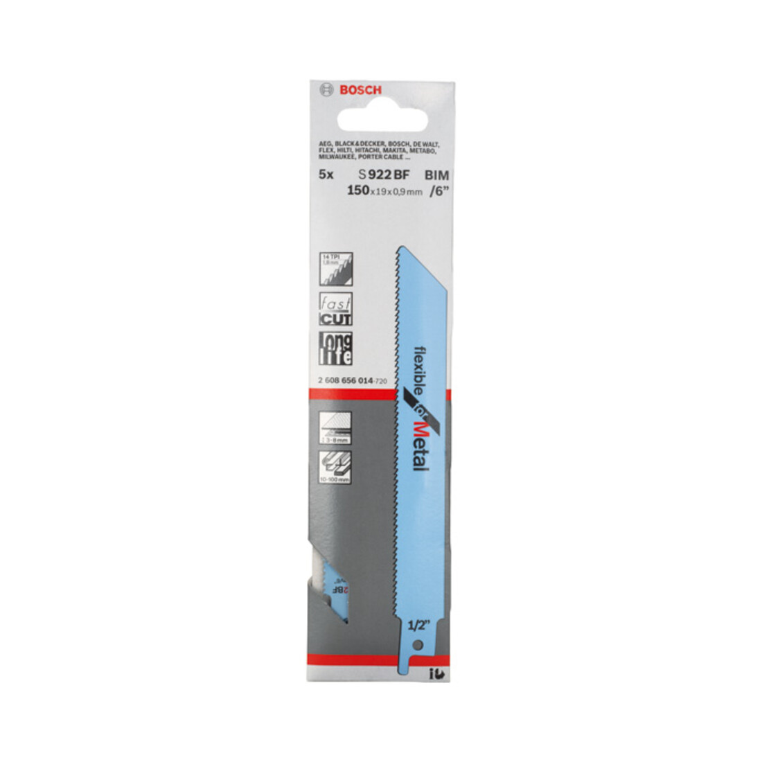 Bosch Säbelsägeblatt S 922 BF, Flexible for Metal