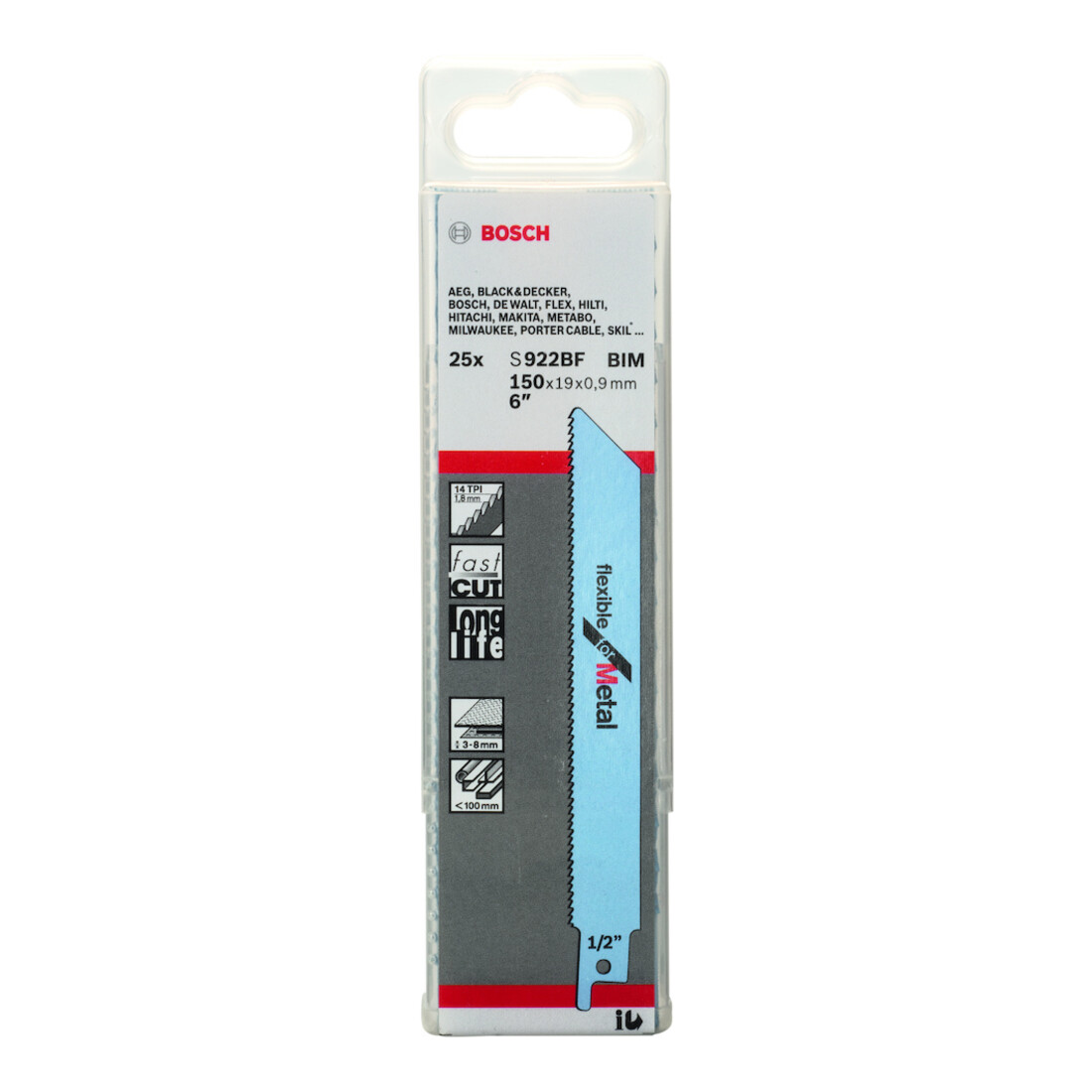 Bosch Säbelsägeblatt S 922 BF VE à 25 Stück Flexible for Metal