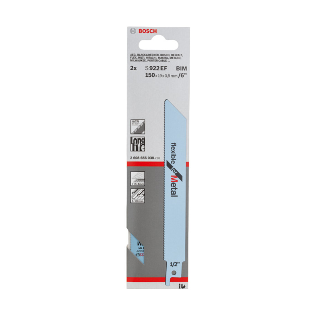 Bosch Säbelsägeblatt S 922 EF, Flexible for Metal