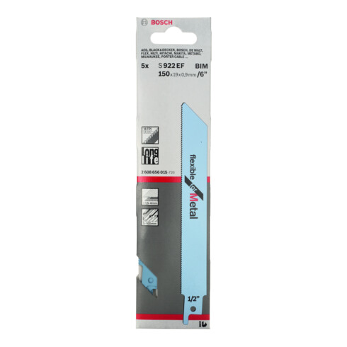 Bosch Säbelsägeblatt S 922 EF, Flexible for Metal