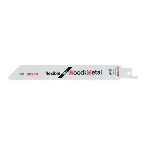 Bosch Säbelsägeblatt S 922 HF, Flexible for Wood and Metal