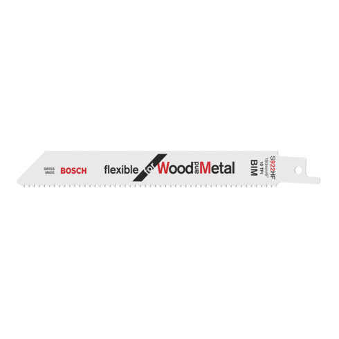 Bosch Säbelsägeblatt S 922 HF, Flexible for Wood and Metal, 5er-Pack