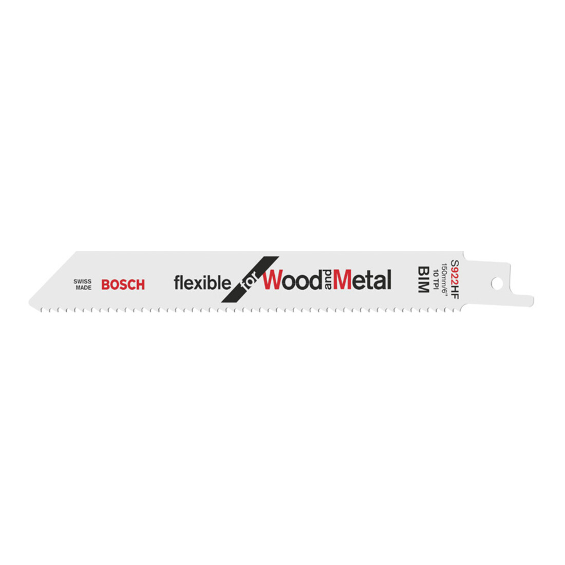 Bosch Säbelsägeblatt S 922 HF, Flexible for Wood and Metal, 5er-Pack