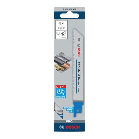 Bosch Säbelsägeblatt S 925 VF, Heavy for Metal