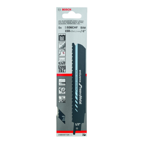 Bosch Säbelsägeblatt S 936 CHF, Endurance for Heavy Metal