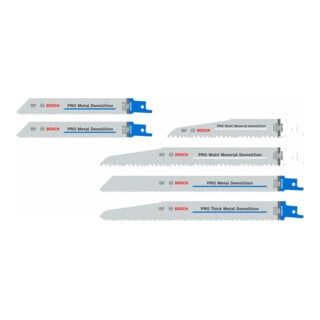 Bosch Säbelsägeblatt Set PRO Demolition 6-tlg.