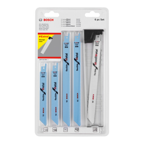 Bosch Säbelsageblatt-Set Wood and Metal 6-teilig Blister