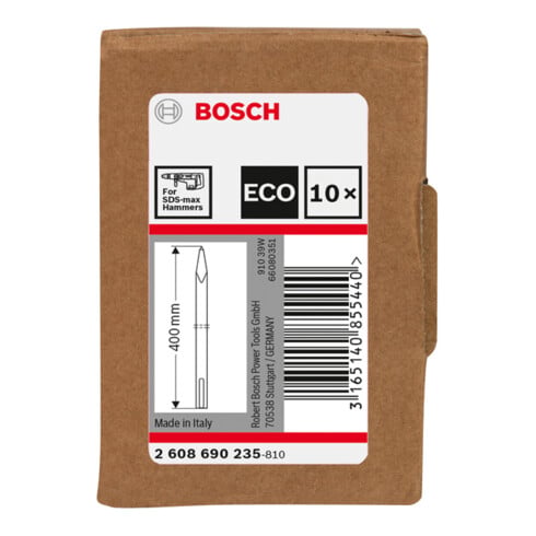 Bosch Scalpello a punta con attacco SDS max, 400mm, 10pz.